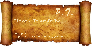 Piroch Tonuzóba névjegykártya